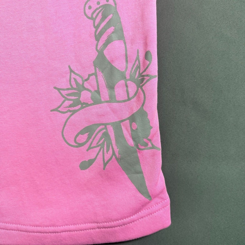 Y2K Ed Hardy Wide-Leg Sweatpants EHW8200-24 Bubble Gum Pink XL Extra Large - Picture 2 of 11
